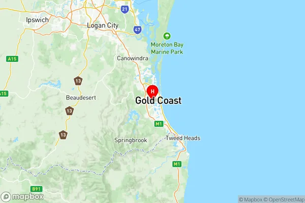 Surfers Paradise, Queensland Region Map