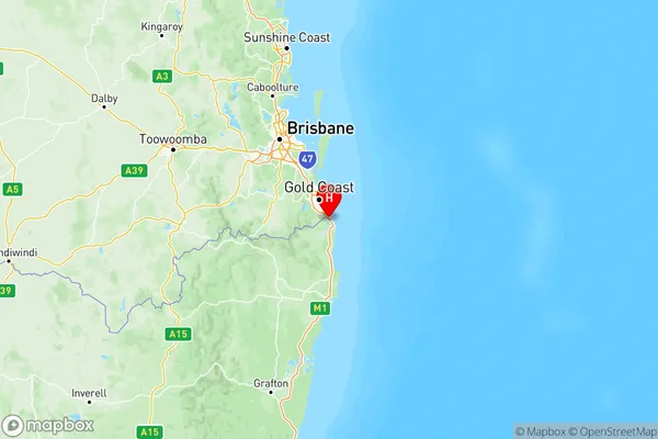 Gold Coast, Queensland Region Map