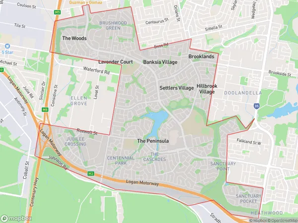 Forest Lake Doolandella, Queensland Polygon Area Map