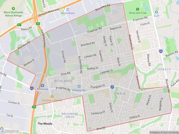 Inala Richlands, Queensland Polygon Area Map