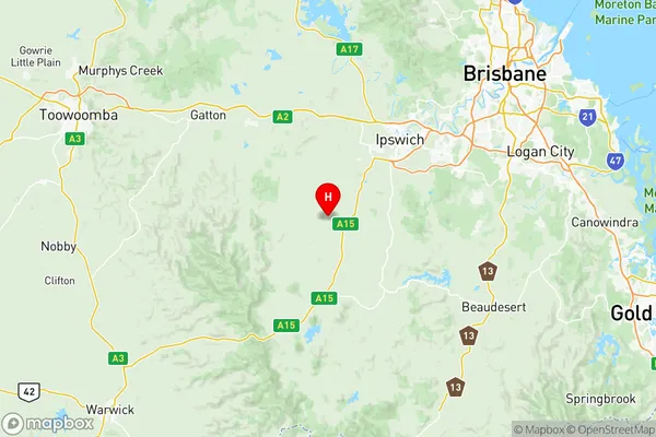 Ipswich Hinterland, Queensland Region Map