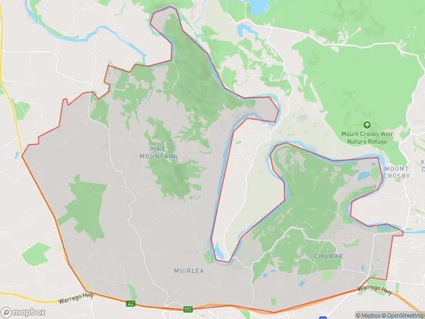 Ipswich North, Queensland Polygon Area Map