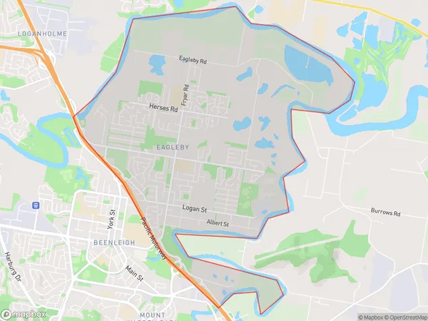 Eagleby, Queensland Polygon Area Map