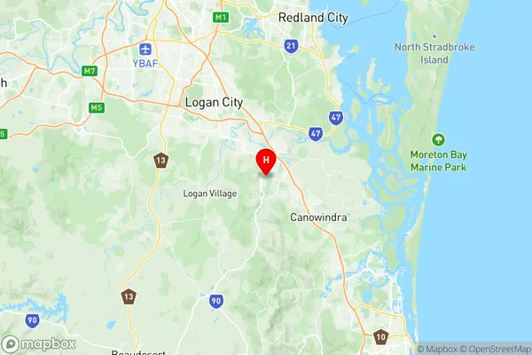 Wolffdene Bahrs Scrub, Queensland Region Map