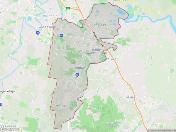 Beenleigh, Queensland Polygon Area Map