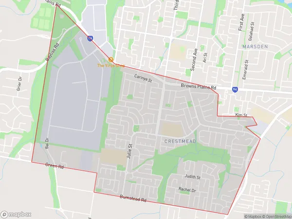 Crestmead, Queensland Polygon Area Map