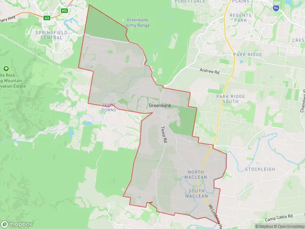 Greenbank North Maclean, Queensland Polygon Area Map