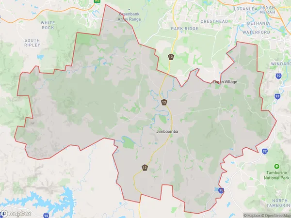 Jimboomba, Queensland Polygon Area Map