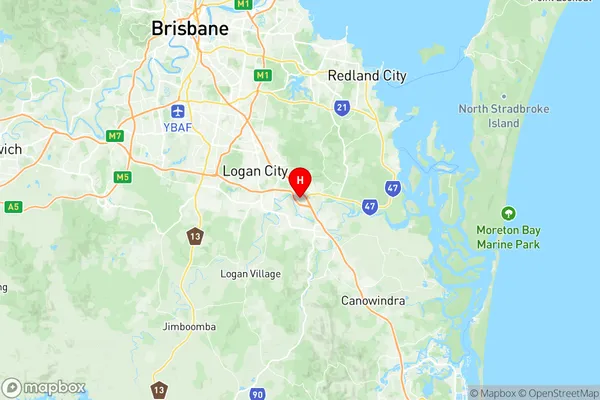 Loganholme Tanah Merah, Queensland Region Map