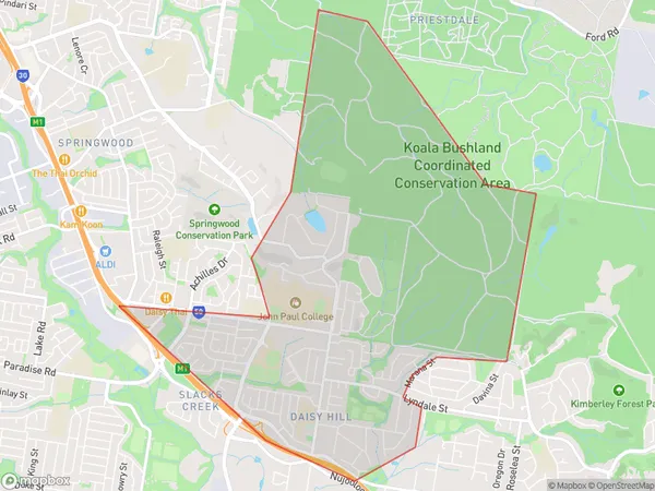 Daisy Hill, Queensland Polygon Area Map