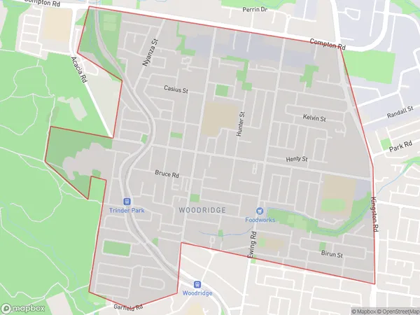 Woodridge, Queensland Polygon Area Map