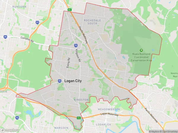 Springwood Kingston, Queensland Polygon Area Map