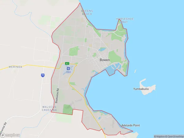 Bowen, Queensland Polygon Area Map