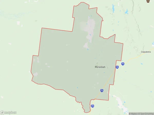 Moranbah, Queensland Polygon Area Map