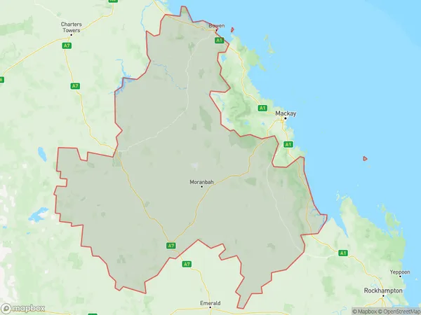 Bowen Basin North, Queensland Polygon Area Map