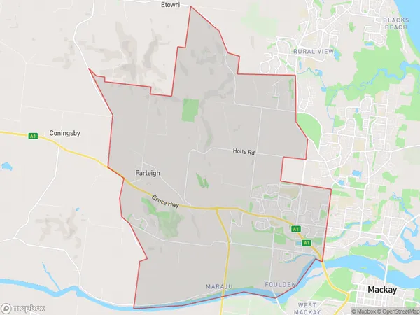 Mount Pleasant Glenella, Queensland Polygon Area Map