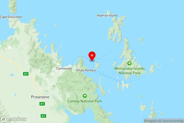 Airlie Whitsundays, Queensland Region Map