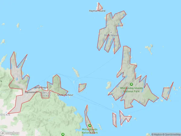 ZipCode 4803 Areas Map for Airlie - Whitsundays