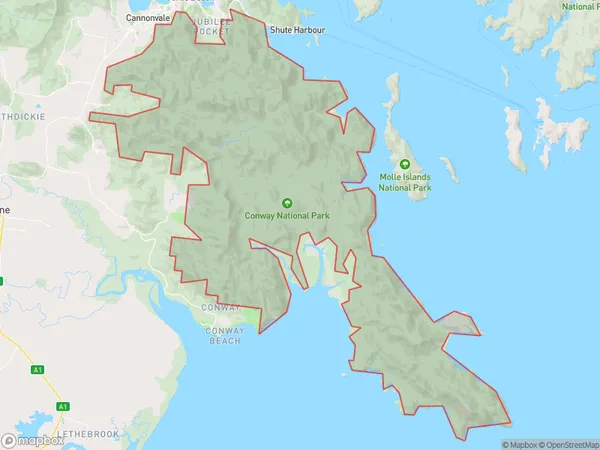 Cape Conway, Queensland Polygon Area Map