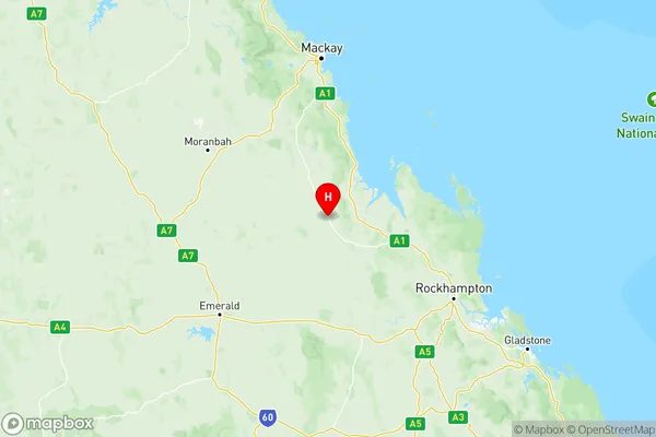 Mackay, Queensland Region Map