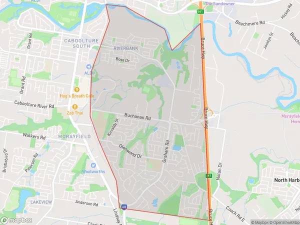 Morayfield East, Queensland Polygon Area Map