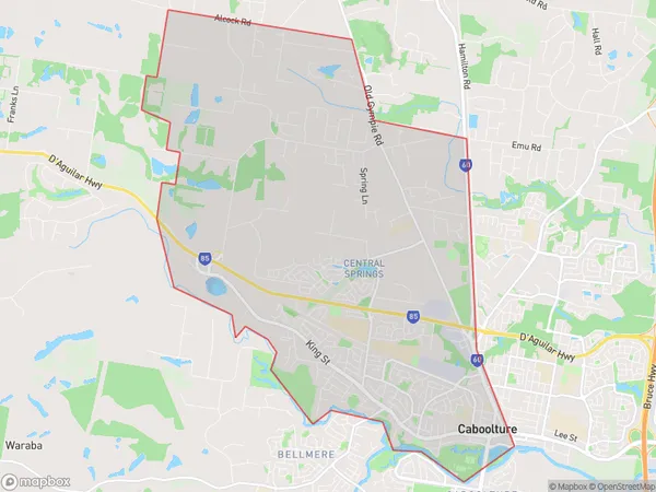 Caboolture West, Queensland Polygon Area Map