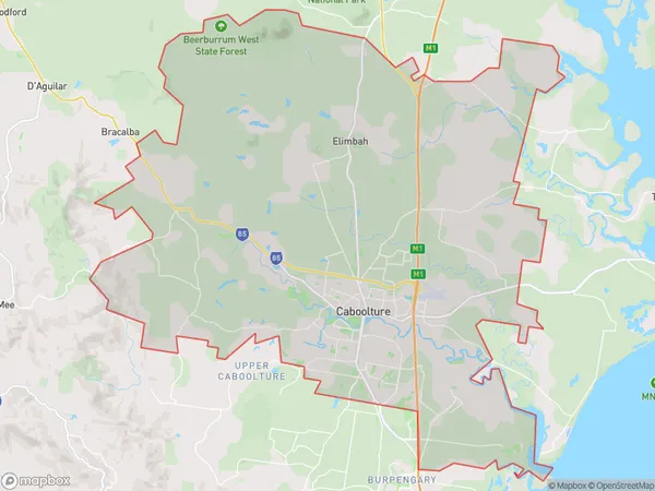 Caboolture, Queensland Polygon Area Map