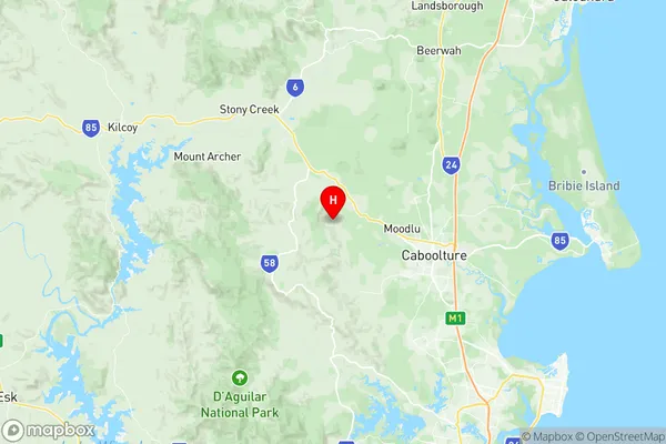 Woodford D'Aguilar, Queensland Region Map