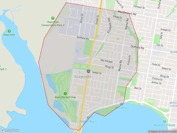 ZipCode 4019 Areas Map for Clontarf