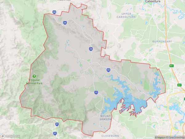 AU PostCode 4521 Suburbs Map for Dayboro