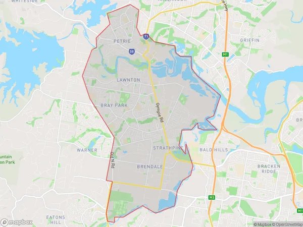 Strathpine, Queensland Polygon Area Map