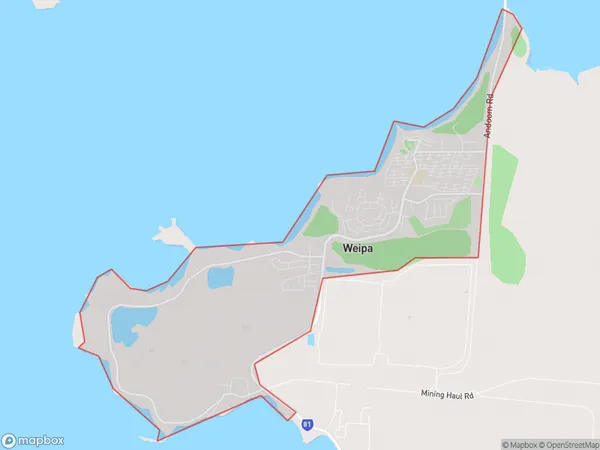 ZipCode 4874 Areas Map for Weipa