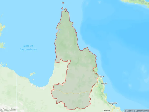 Far North, Queensland Polygon Area Map