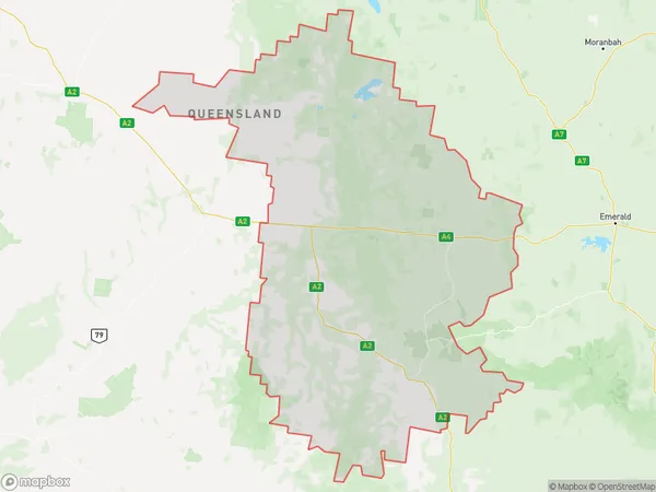 ZipCode 4724 Areas Map for Barcaldine - Blackall