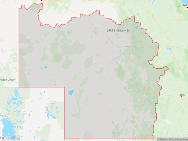 Outback South, Queensland Polygon Area Map