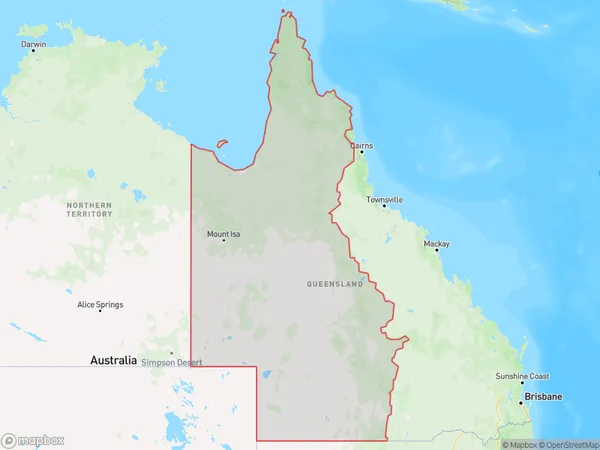 Queensland Outback, Queensland Polygon Area Map