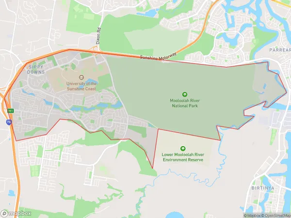 Sippy Downs, Queensland Polygon Area Map