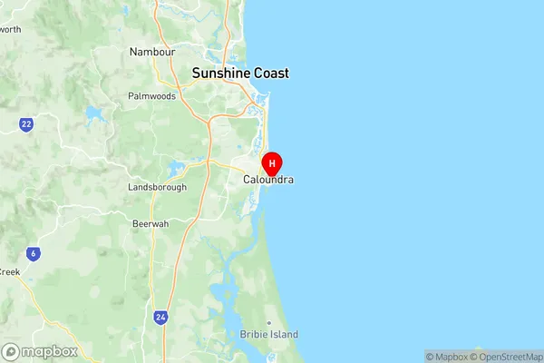 Caloundra Kings Beach, Queensland Region Map