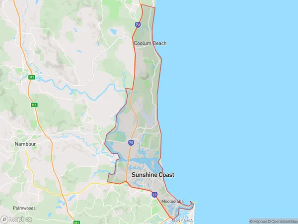 Maroochy, Queensland Polygon Area Map