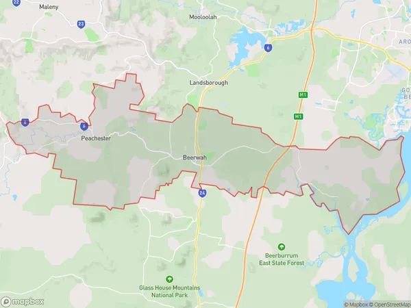 ZipCode 4519 Areas Map for Beerwah