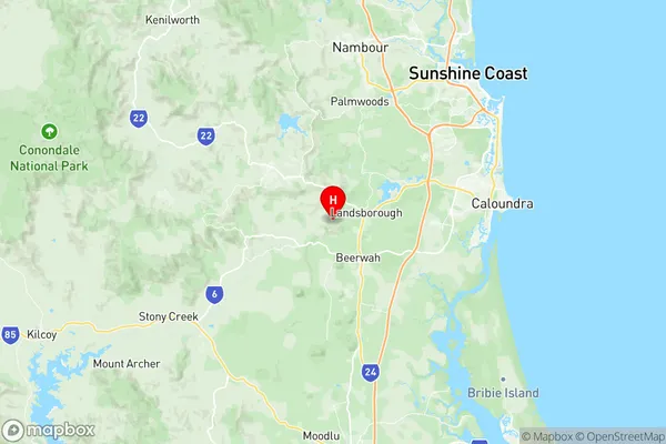 Landsborough, Queensland Region Map