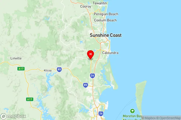 Sunshine Coast Hinterland, Queensland Region Map