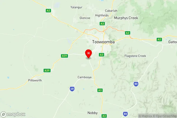 Cambooya Wyreema, Queensland Region Map