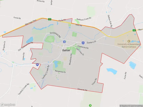 ZipCode 4345 Areas Map for Gatton