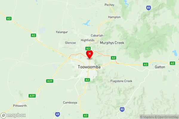 North Toowoomba Harlaxton, Queensland Region Map