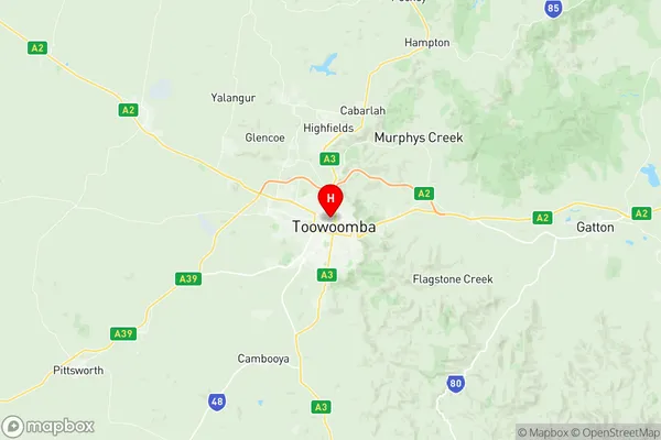 Toowoomba Central, Queensland Region Map