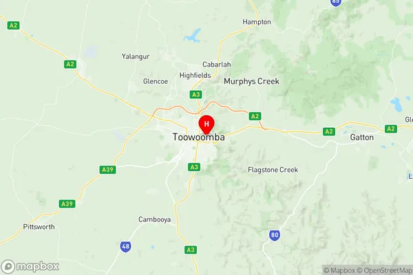 Toowoomba East, Queensland Region Map