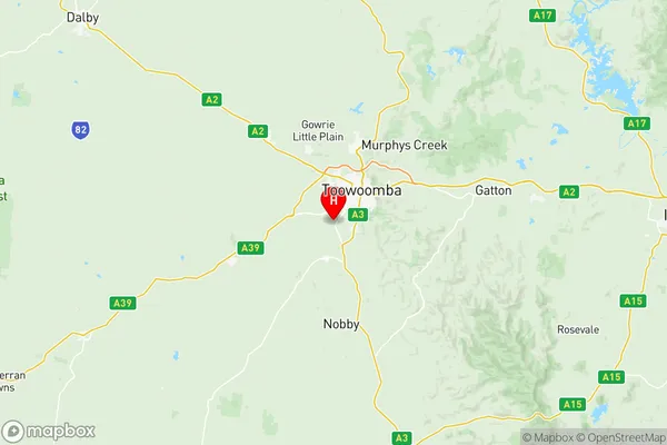 Toowoomba, Queensland Region Map