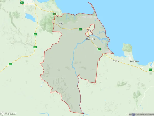 ZipCode 4808 Areas Map for Burdekin