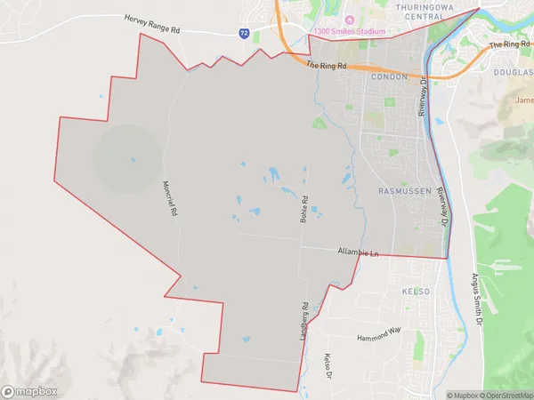 ZipCode 4815 Areas Map for Condon - Rasmussen